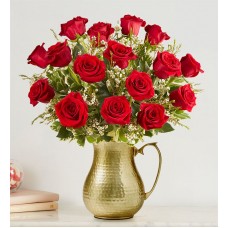 Pitcher Perfect™ 18 Stem Red Rose Bouquet