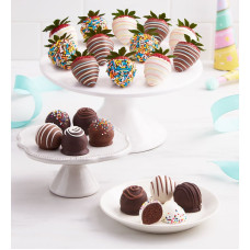 Brownie Truffles with Birthday Berries