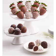 Brownie Truffles with Gourmet Drizzled Berries