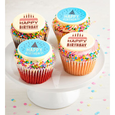 Little Whisk Happy Birthday Jumbo Filled Cupcakes