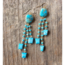 The Catalina Earring In Turquoise Copper