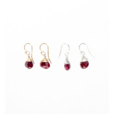 Jill Short Drop Earring In Ruby