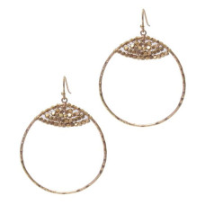 Wire Beaded Hoop Earring