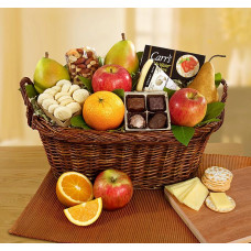 Harvest Gathering Gourmet Fruit & Cheese Basket