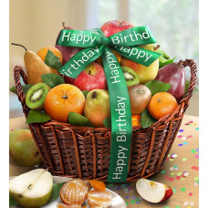 Happy Birthday Premier Orchard Fruit Gift Basket