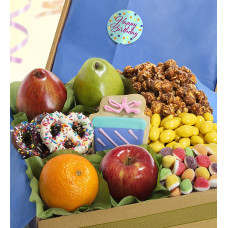 Happy Birthday Fruit & Sweets Box