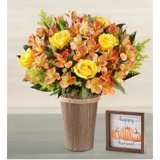 Fall Rose & Peruvian Lily Bouquet