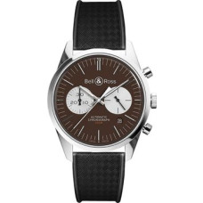 Bell & Ross Vintage Officer Brown Dial Mens Watch 