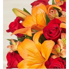 Elegant Autumn Rose & Lily Bouquet