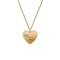 Anavia - Home Is Where My Mum Is Heart Pendant Necklace