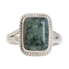 Novica Life Divine Jade Cocktail Ring