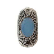 Novica Jaipur Skies Sterling Silver Cocktail Ring