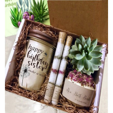 Sister Birthday Succulent Spa Gift Box