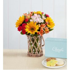 Warm Sunset Bouquet & Cheryl's Cookies