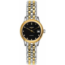 Longines - Flagship Two-tone Black Dial Womens Watch 