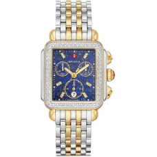 Michele - Deco Blue Lapis Dial Diamonds Womens Watch 